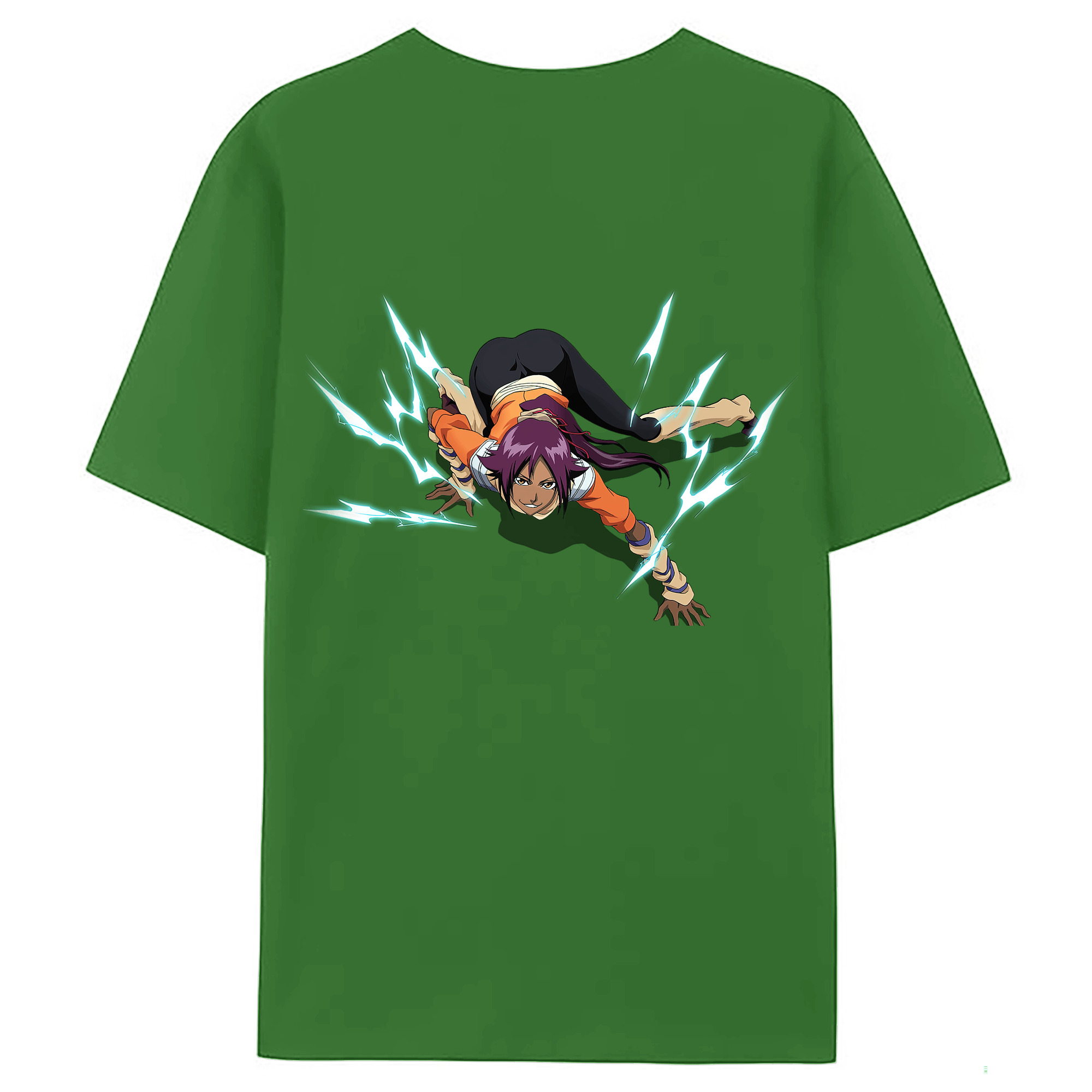 （画像用） ブリーチ 四楓院 夜一（しほういん よるいち） BLEACH Shihouin Yoruichi レディース半袖Tシャツ(バックプリント)